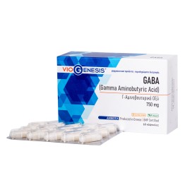 GABA (Γ-ΑΜΙΝΟΒΟΥΤΥΡΙΚΟ ΟΞΥ) VIOGENESIS 750mg 100caps VIOGENESIS